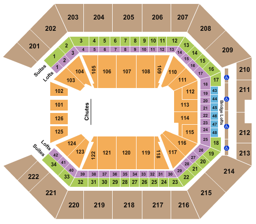 Golden 1 Center PBR Seating Chart